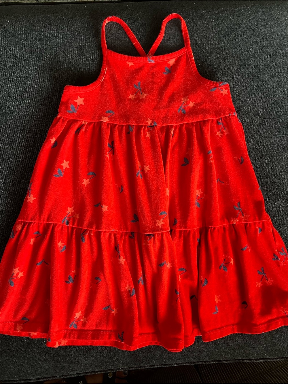 Old Navy Red Star & Petal Tiered Sundress